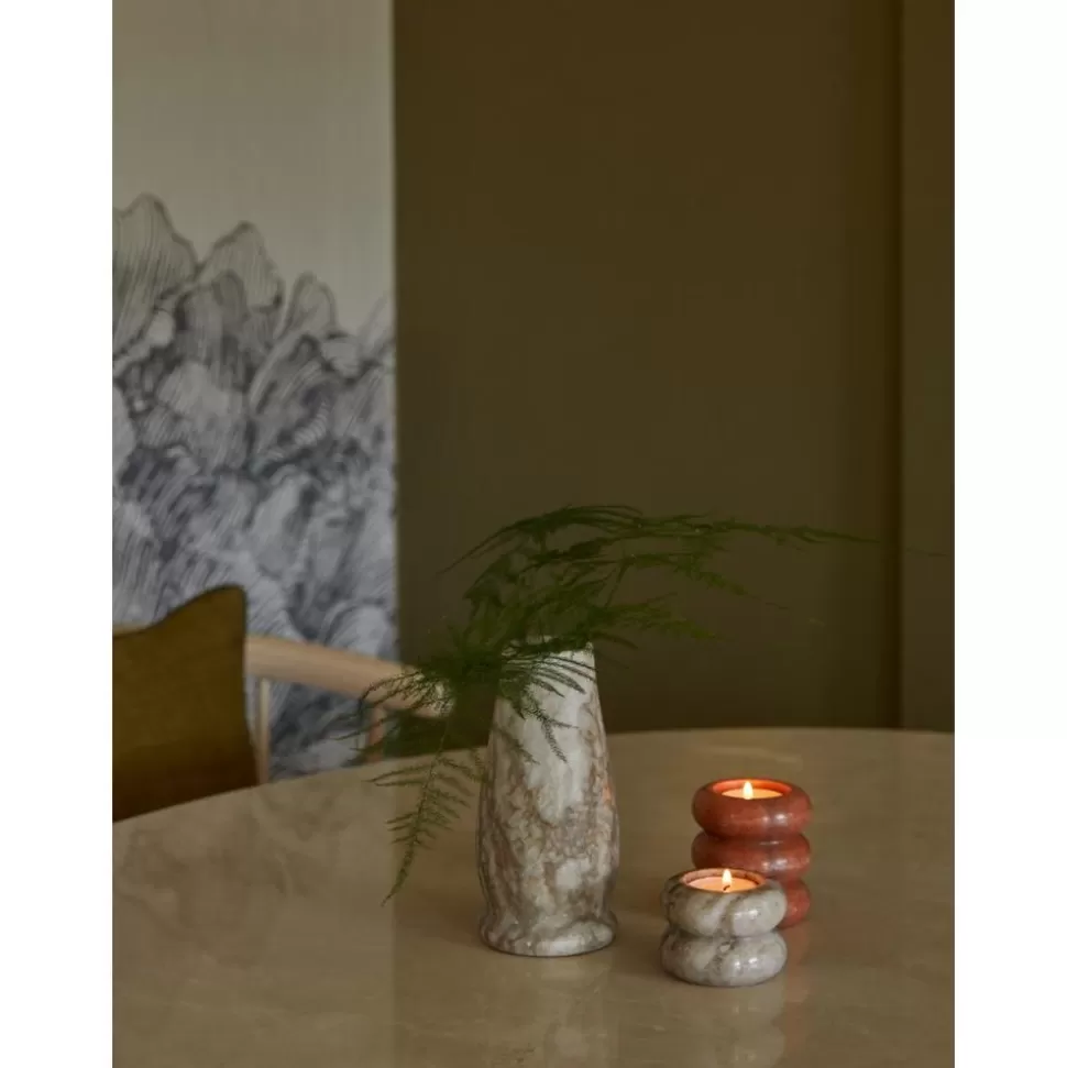 Flash Sale Westwing Collection 2In1 Kerzen- Und Teelichthalter Orta Aus Marmor, 2Er-Set