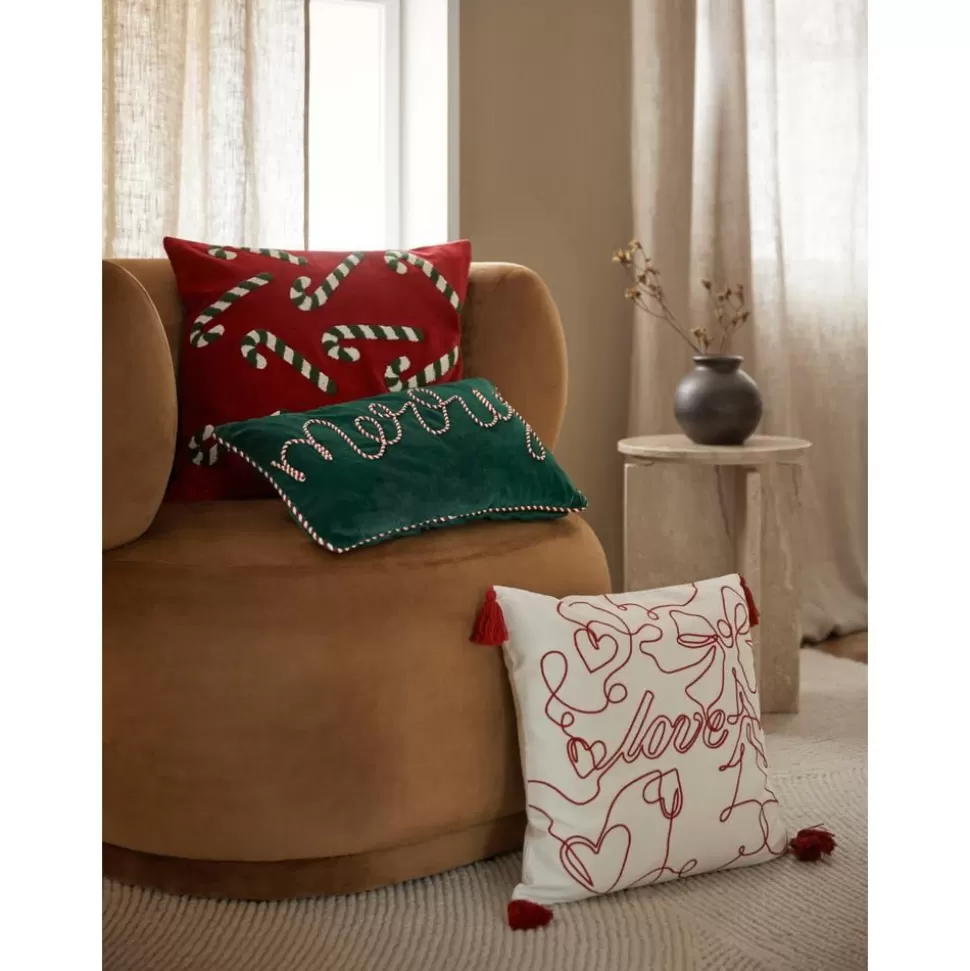 Best Westwing Collection Bestickte Kissenhulle Alora Mit Weihnachtlichem Motiv