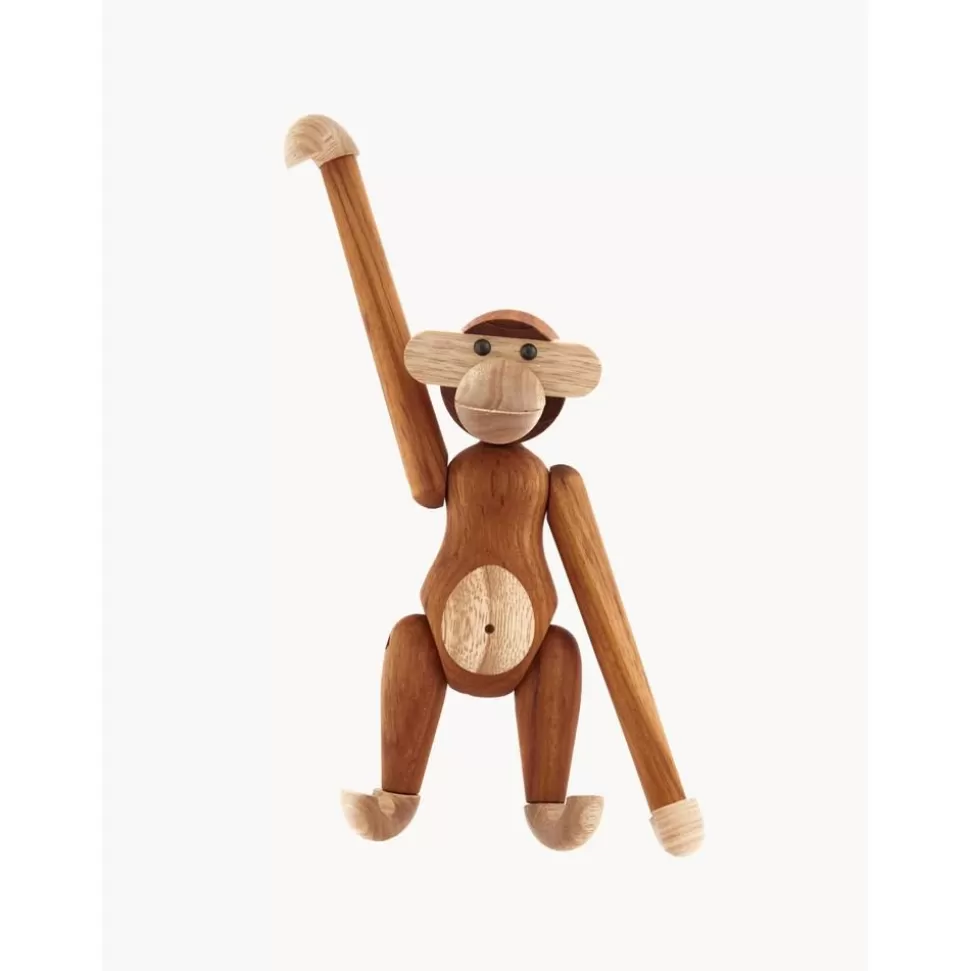 Fashion Kay Bojesen Designer-Deko-Objekt Monkey Aus Teakholz, H 19 Cm