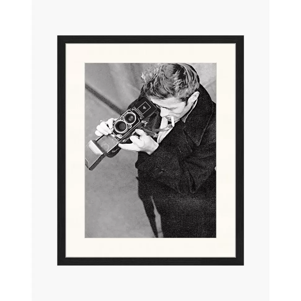 Sale Any Image Gerahmte Fotografie James Dean With Camera, Handgefertigt