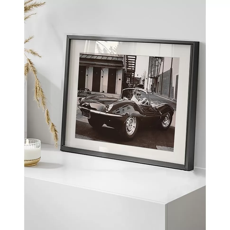 Cheap Any Image Gerahmte Fotografie Steve Mcqueen In His Jaguar, Handgefertigt