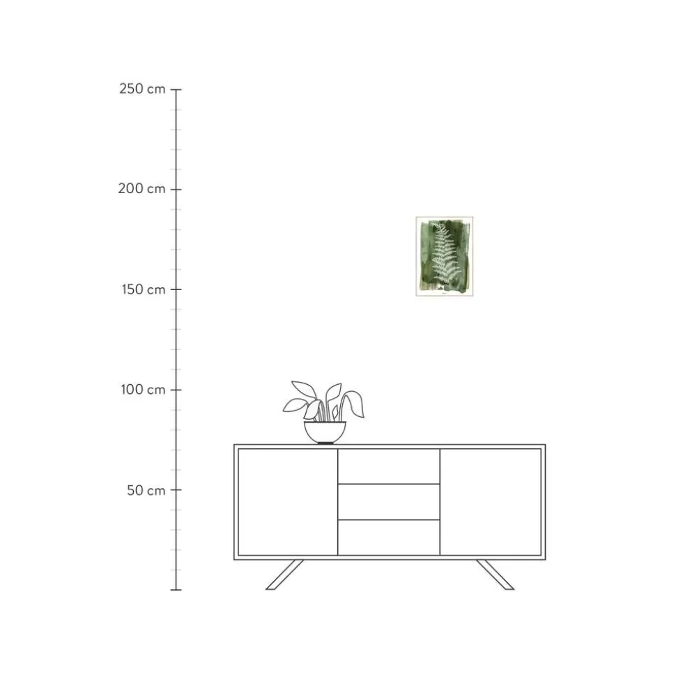 Shop Malerifabrikken Gerahmter Digitaldruck White Fern