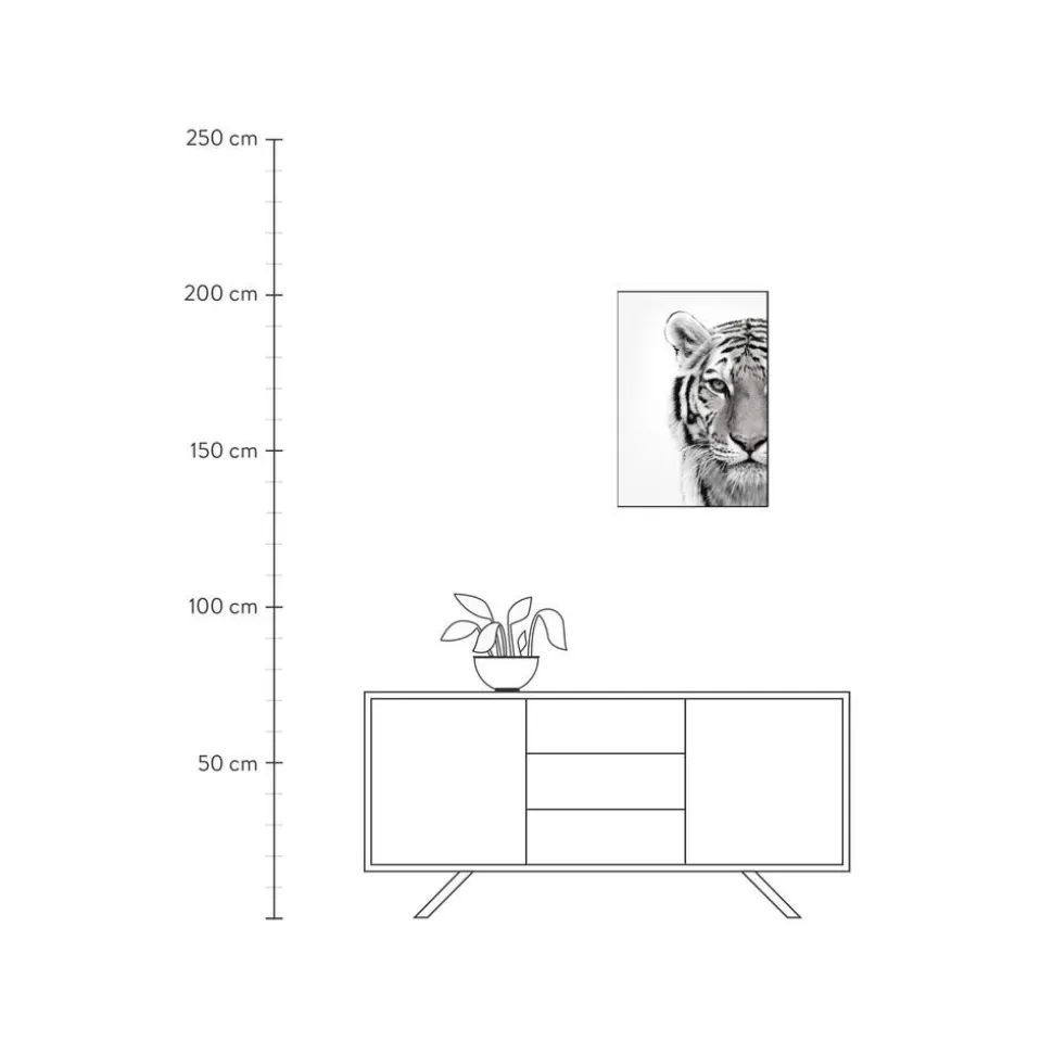 Online Malerifabrikken Gerahmter Digitaldruck White Tiger