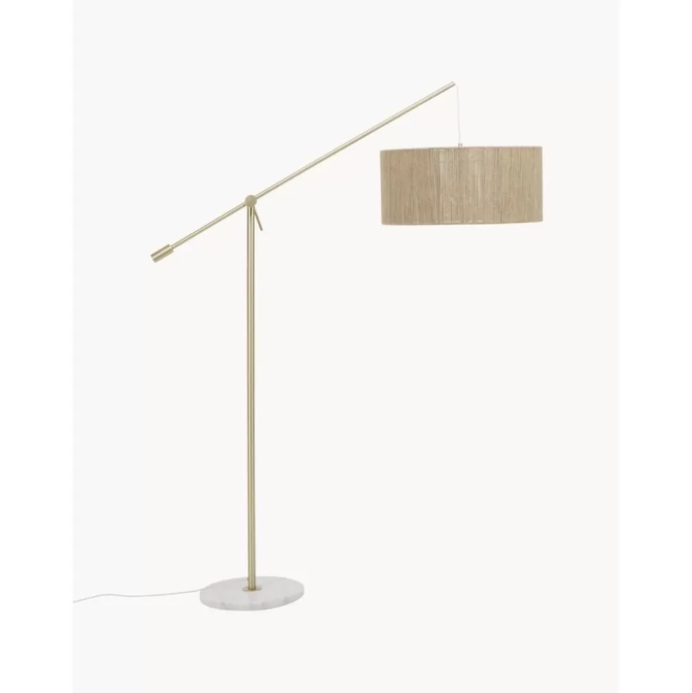 Store Westwing Collection Grose Bogenlampe Lisana Mit Marmorfus