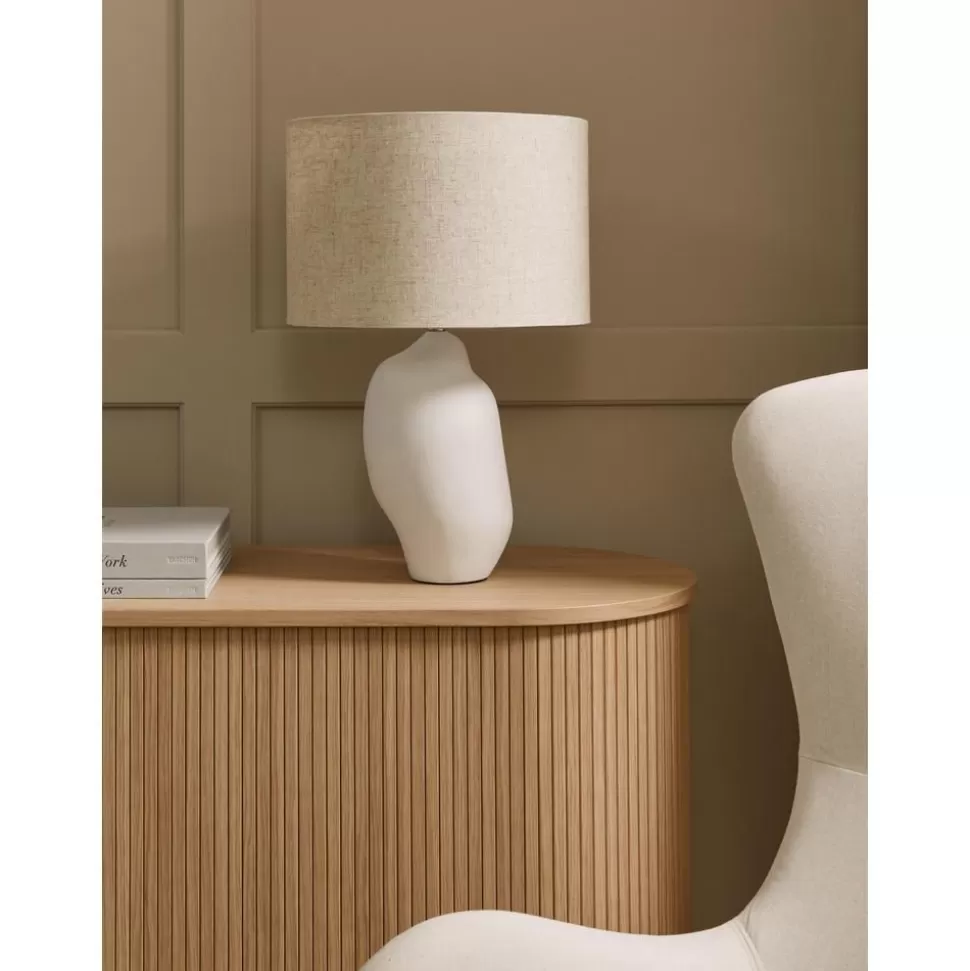 Clearance Westwing Collection Grose Keramik-Tischlampe Colett In Organischer Form