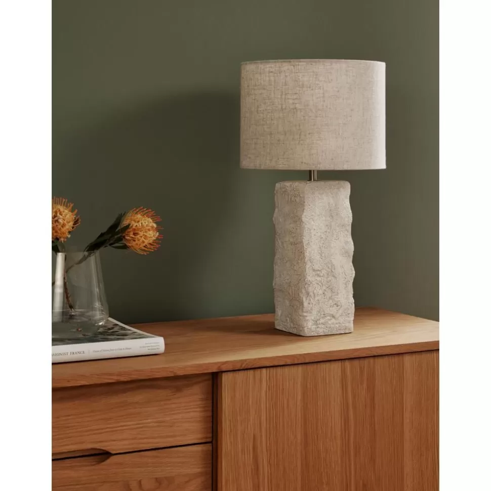 Discount Westwing Collection Grose Tischlampe Kiri Mit Betonfus