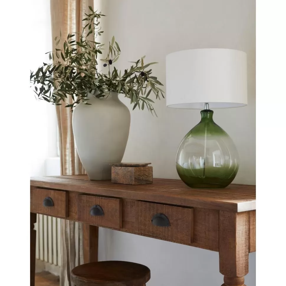 Fashion Westwing Collection Grose Tischlampe Zoya Mit Glasfus