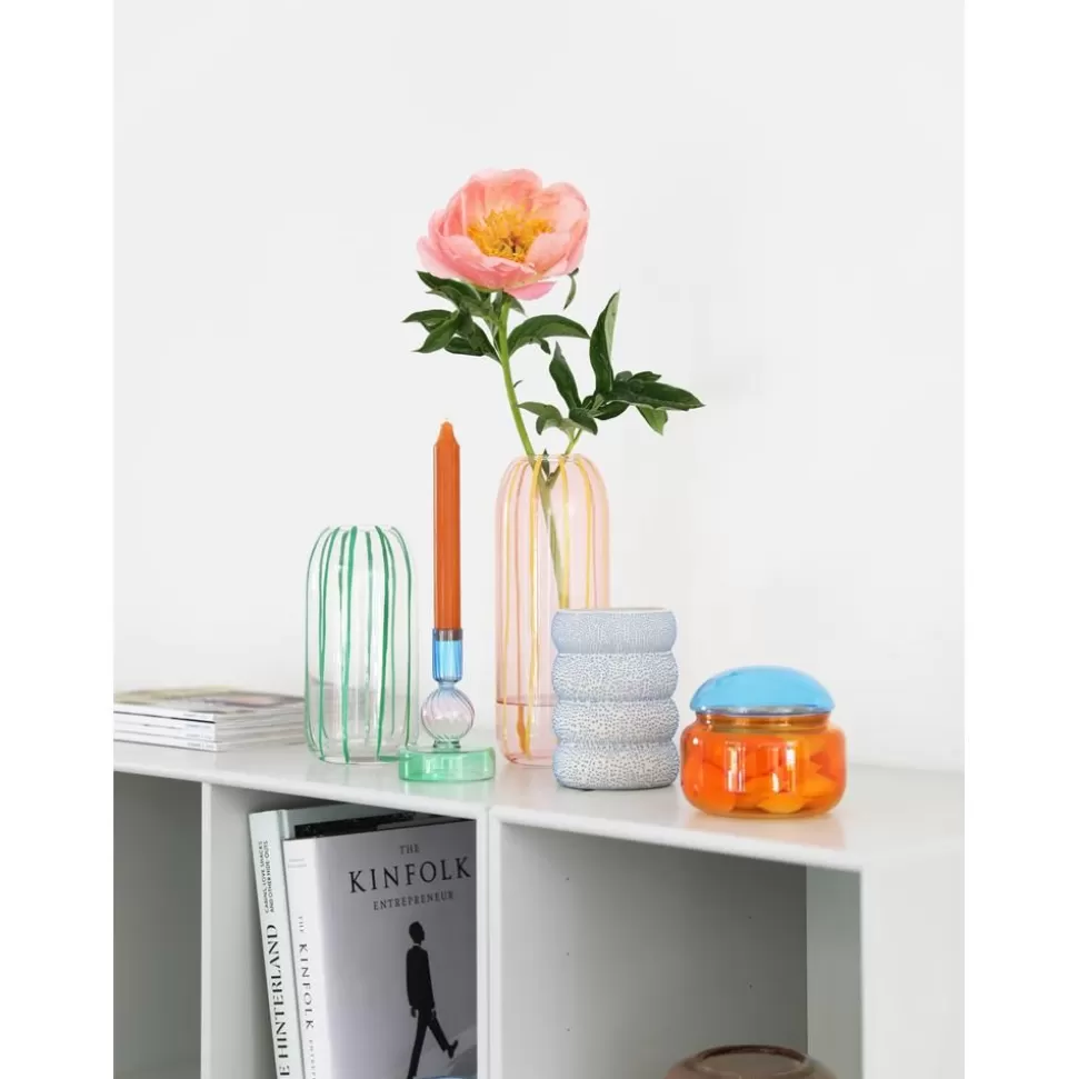 Best &k amsterdam Handbemalte Glas-Vase Sweep