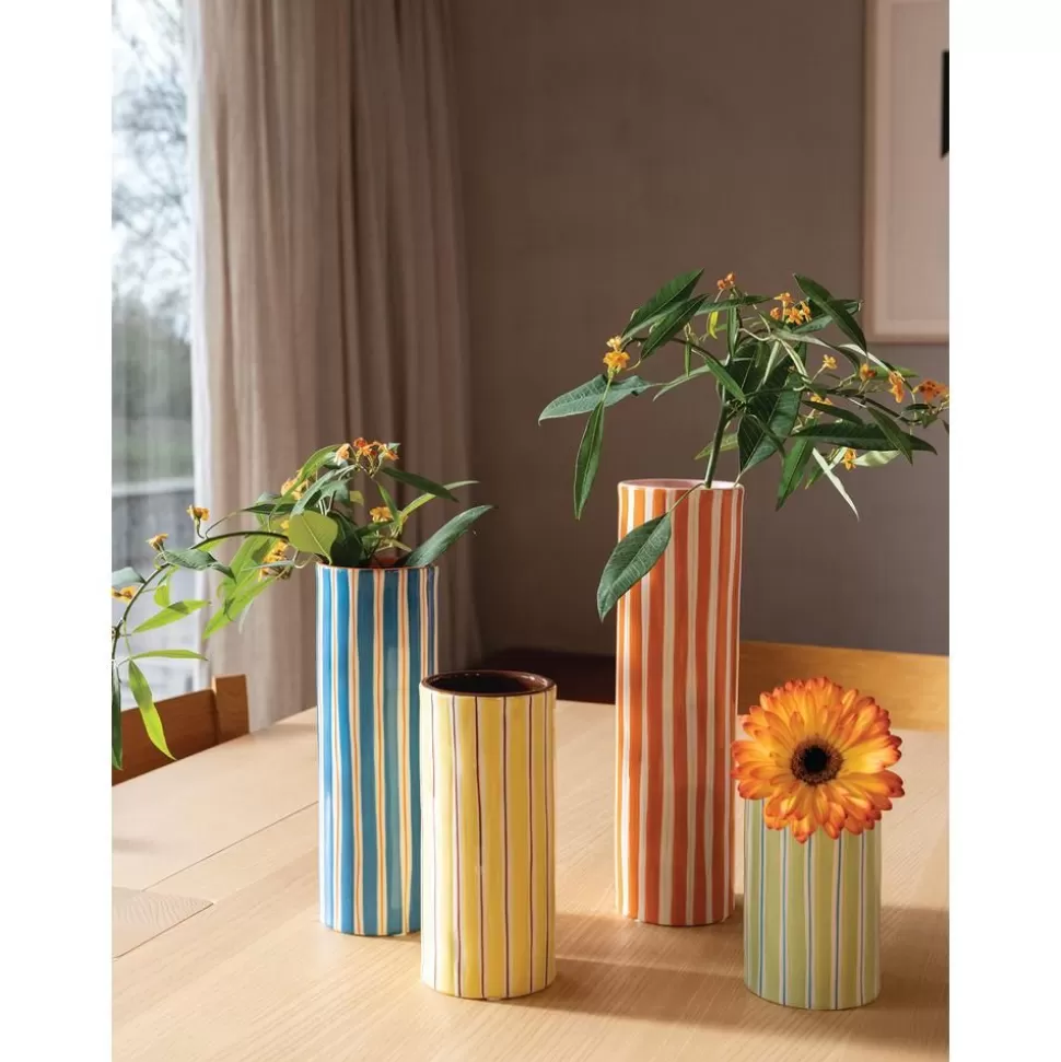 Outlet &k amsterdam Handbemalte Vase Ray Aus Porzellan