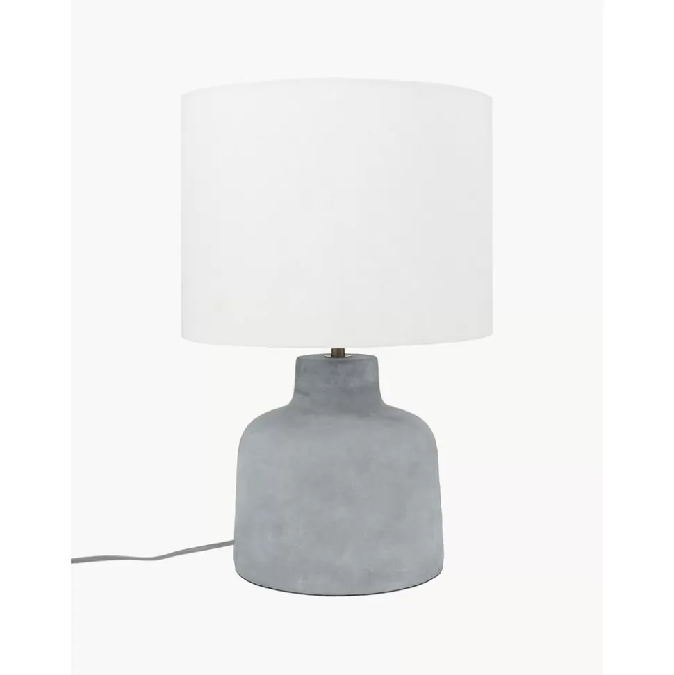 Sale Westwing Collection Handgefertigte Tischlampe Ike Mit Betonfus