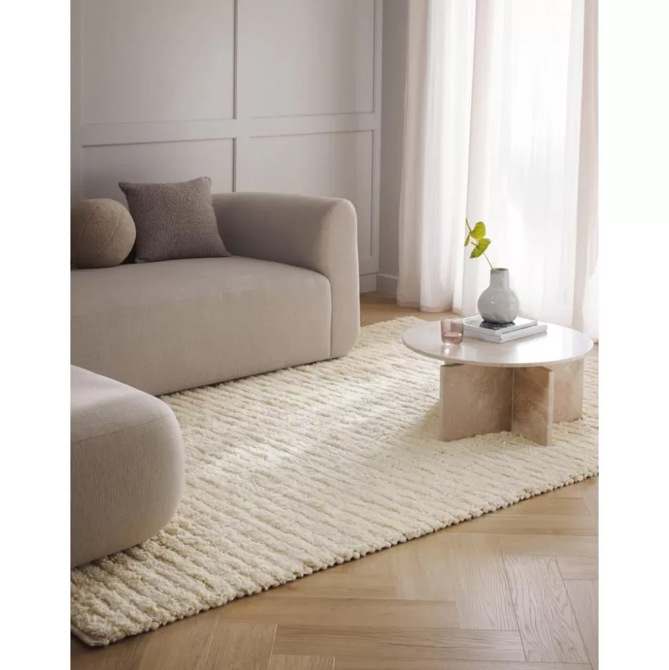 Clearance Westwing Collection Handgewebter Hochflor-Wollteppich Octavia Mit Hoch-Tief-Struktur