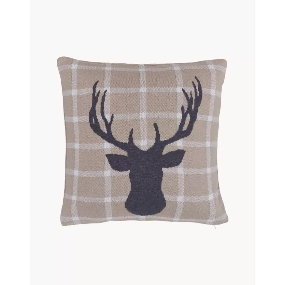 Discount Westwing Collection Karierte Kissenhulle Deer