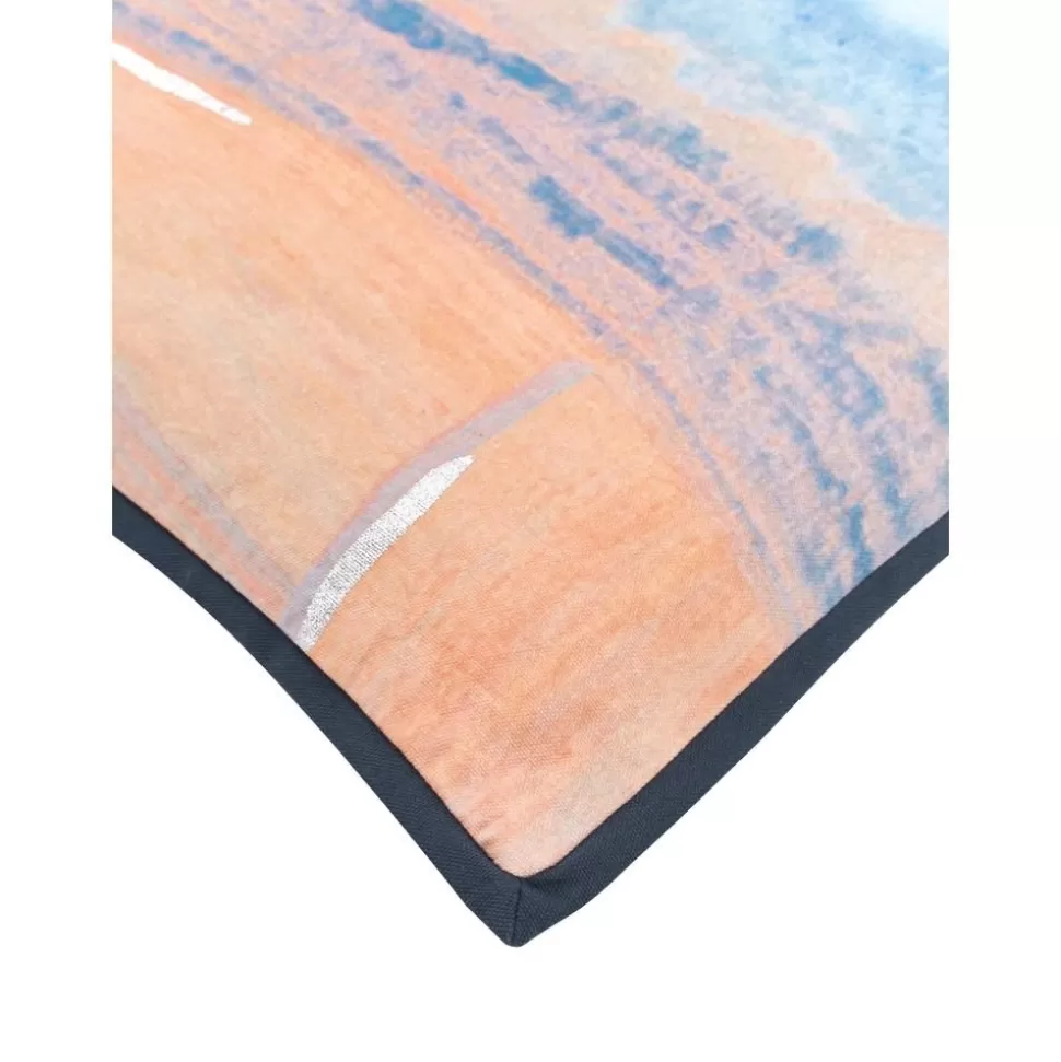 Flash Sale Westwing Collection Kissenhulle Colori Im Aquarell-Look Mit Fransen