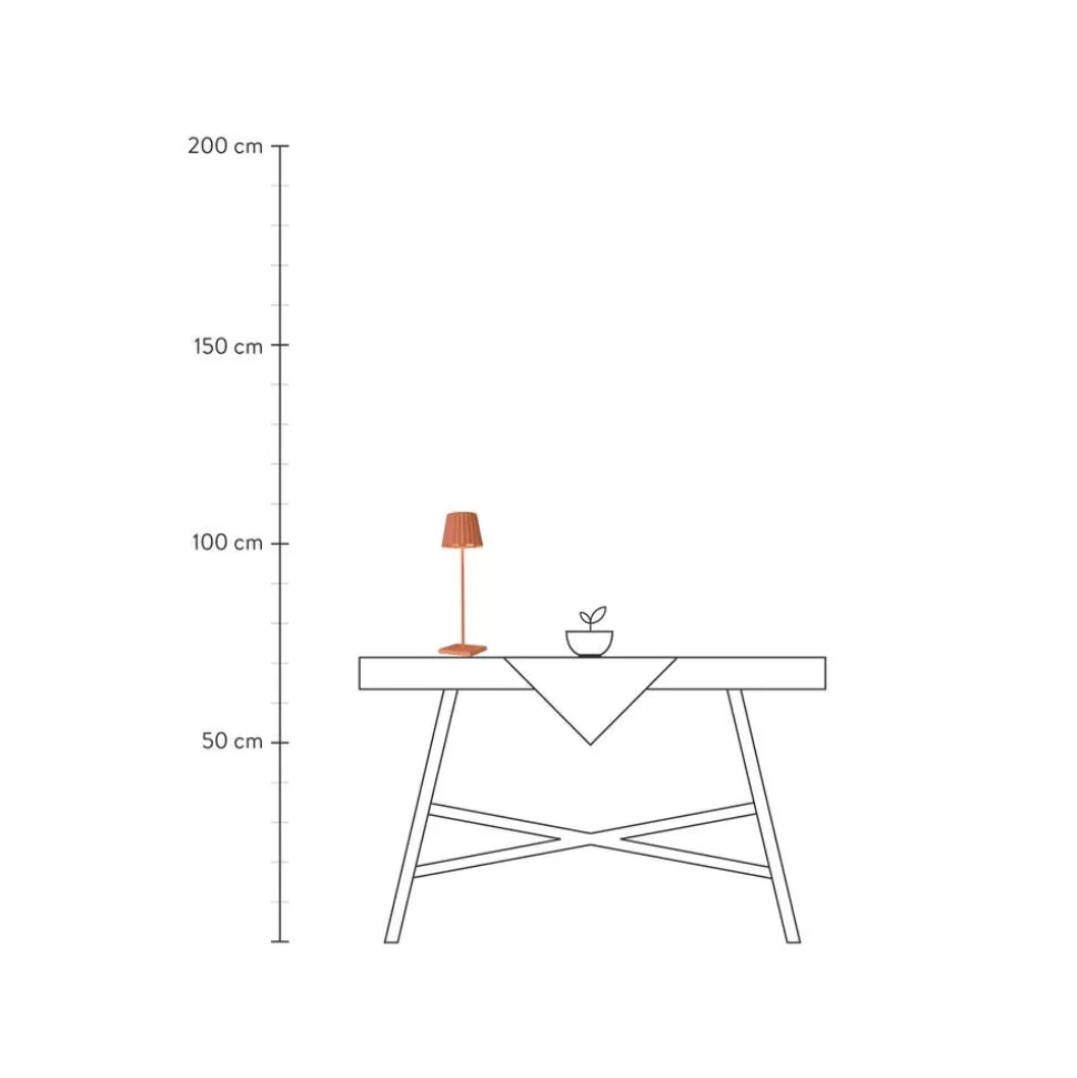 Clearance Sompex Mobile Dimmbare Ausentischlampe Trellia In Orange