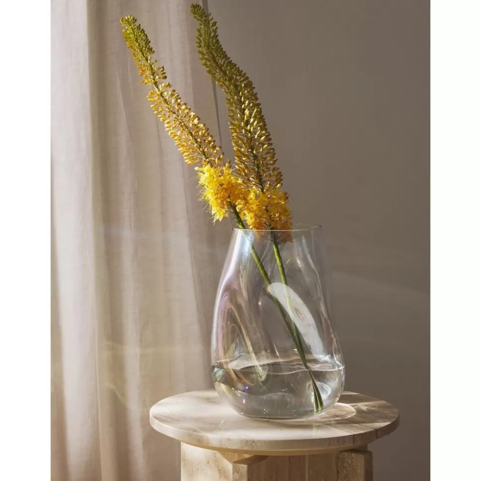 Store Westwing Collection Mundgeblasene Glas-Vase Rainbow, Irisierend