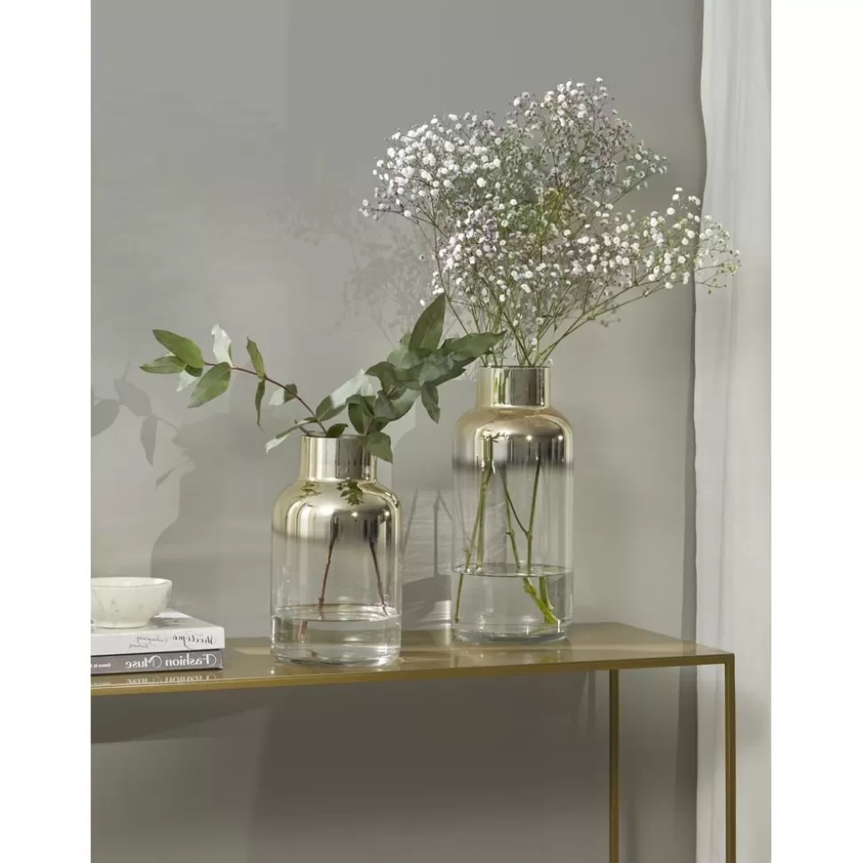 Sale Westwing Collection Mundgeblasene Glas-Vase Uma Mit Gold-Schimmer