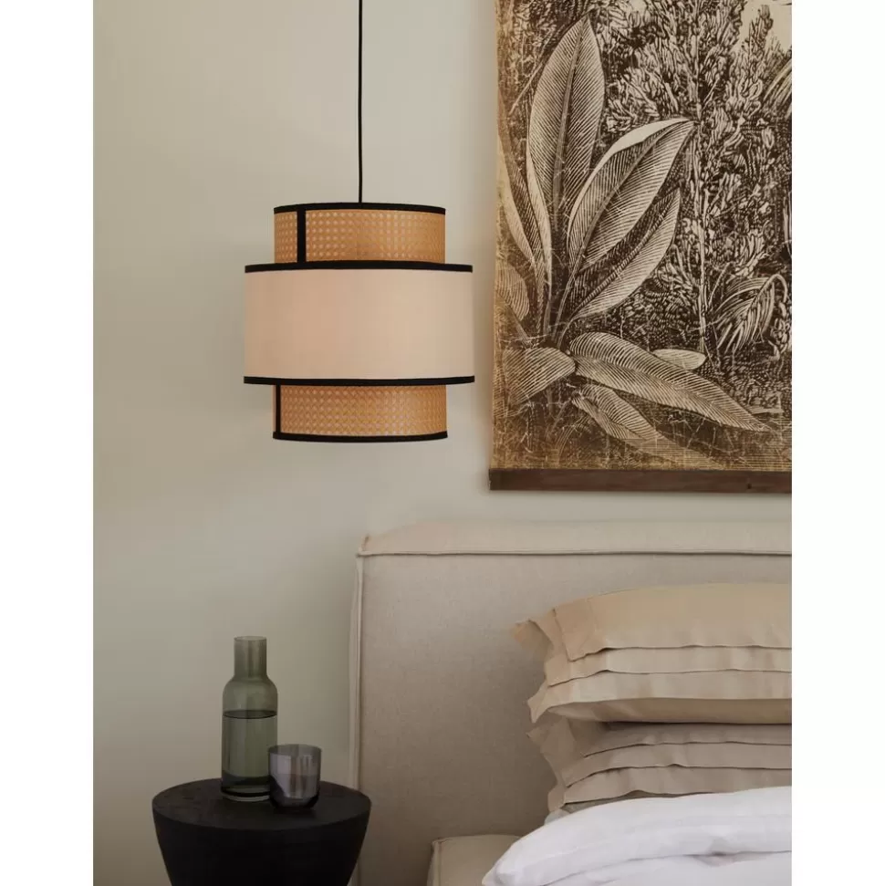 Hot Westwing Collection Pendelleuchte Vienna Aus Wiener Geflecht Mit Stoff