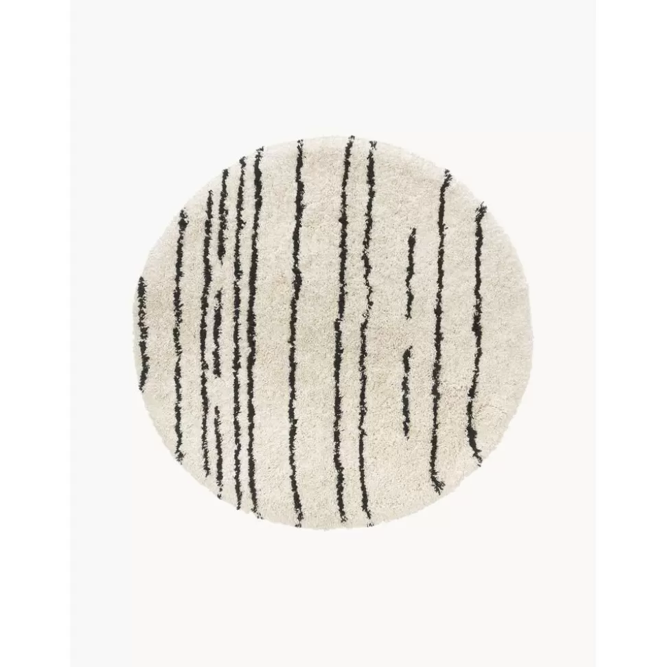 Online Westwing Collection Runder Flauschiger Hochflor-Teppich Dunya, Handgetuftet