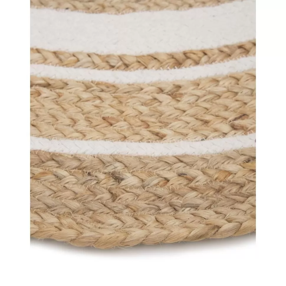 Outlet Westwing Collection Runder Jute-Teppich Clover, Handgefertigt