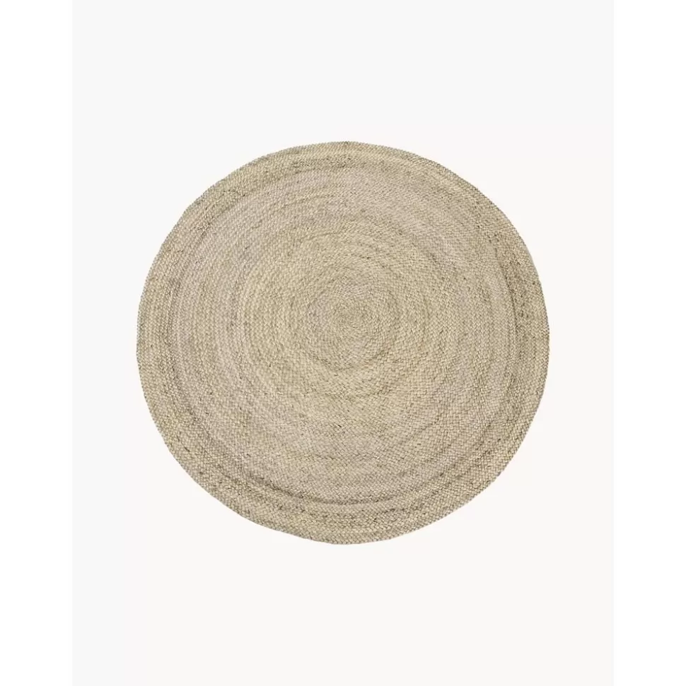 Hot Westwing Collection Runder Jute-Teppich Sharmila, Handgefertigt