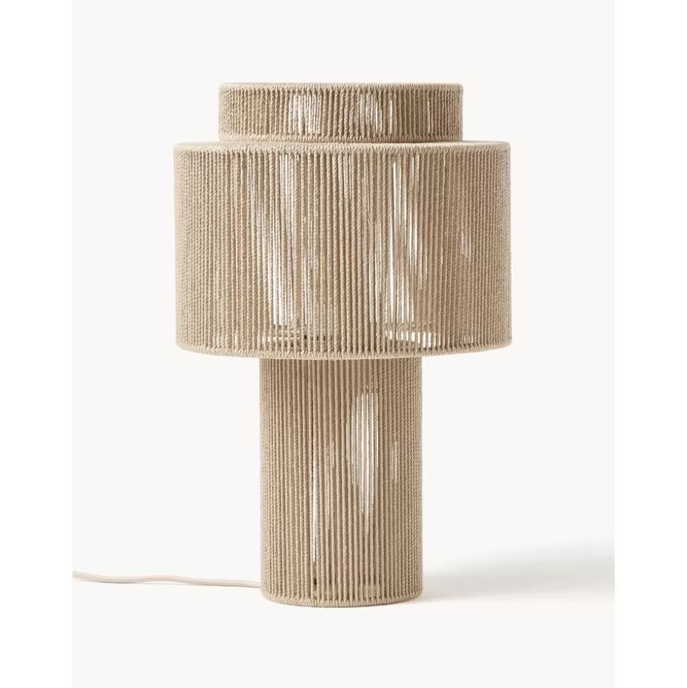 Flash Sale Westwing Collection Tischlampe Lace Aus Leinenfaden