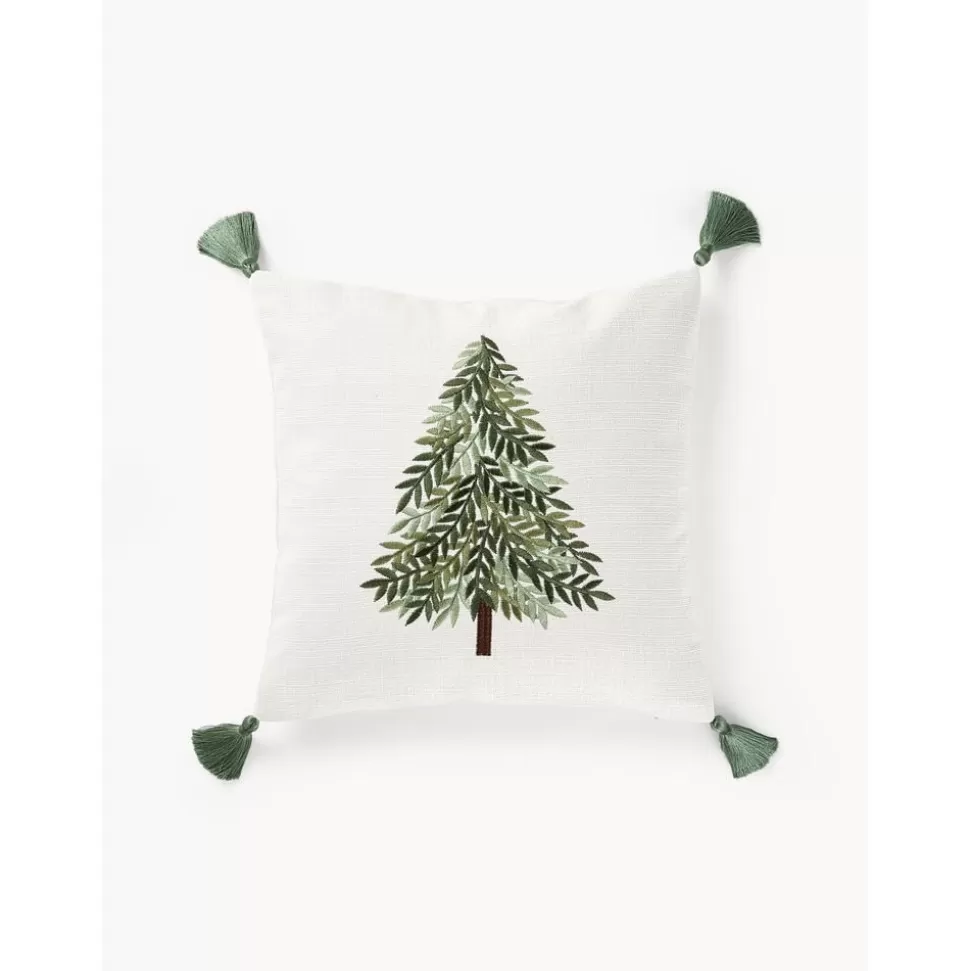 Best Sale Westwing Collection Winterlich Bestickte Kissenhulle Imala Mit Quasten